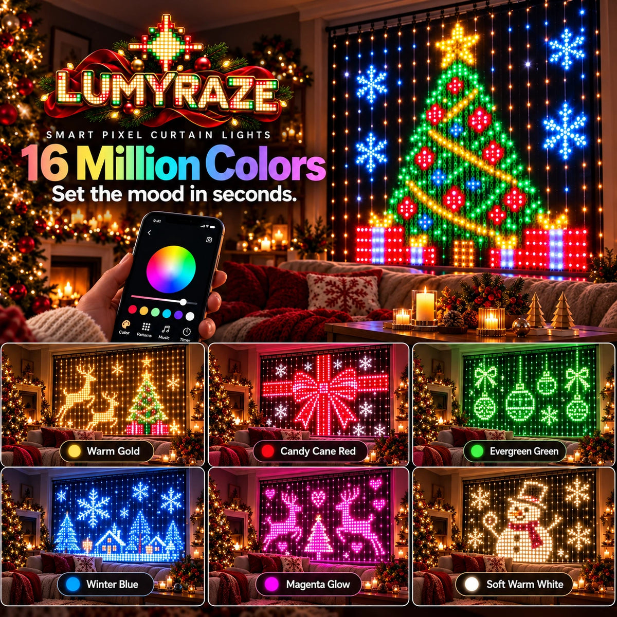 LUMYRAZE 16 million RGB color modes