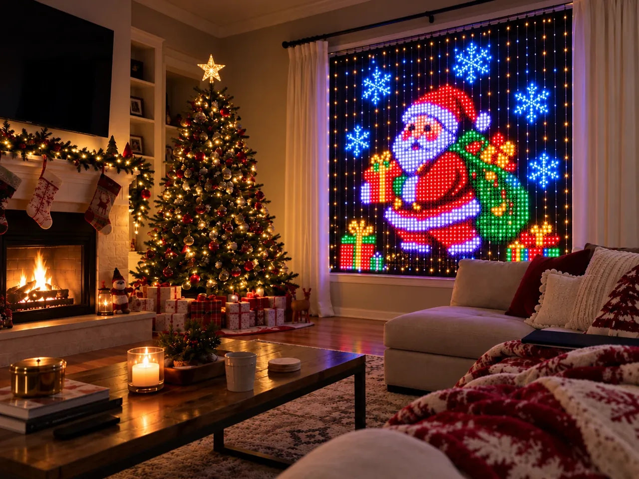 Living room after pixel lights are on
