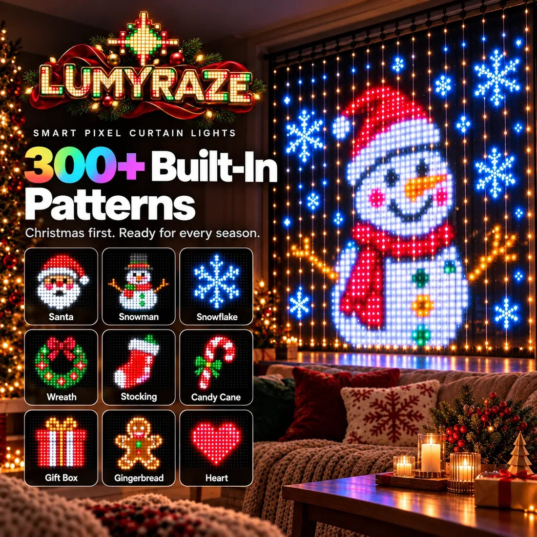 Built-in pixel light patterns